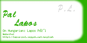 pal lapos business card